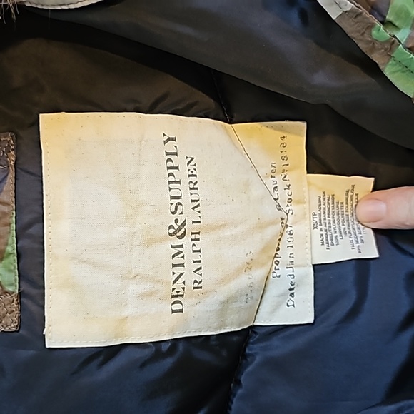 STUNNING DENIM & SUPPLY RALPH LAUREN CAMO FUR LINED PUFFER VEST - Picture 3 of 10